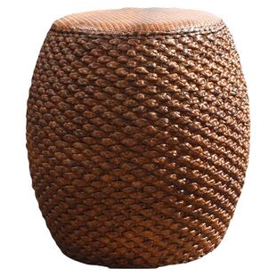 草编矮凳沙发凳藤编小凳子圆凳子鼓凳榻榻米椅子茶椅凳子客厅板凳