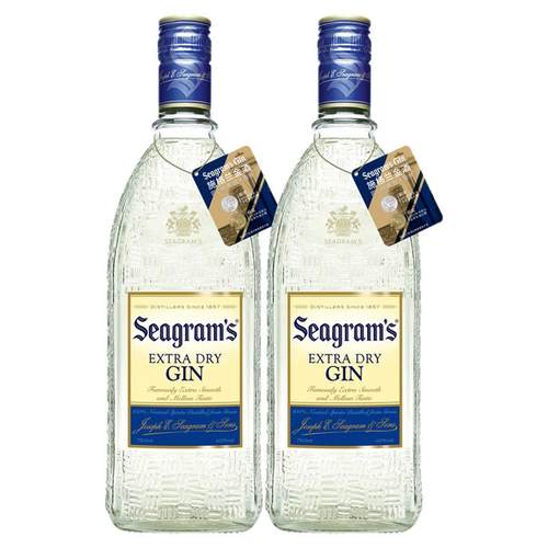 施格兰金酒 洋酒杜松子酒 新鲜松木香40度烈酒基酒750mL双支