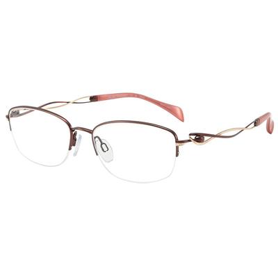 夏蒙女士半框钛材眼镜架