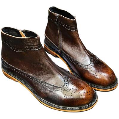 时尚潮流百搭个性皮靴男款高级感