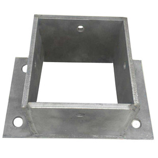 不锈钢防腐木固定底座葡萄架柱子方管立柱角码镀锌脚套件围栏支架