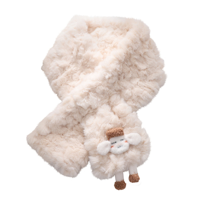 可爱围脖女冬季毛绒绒保暖防风新