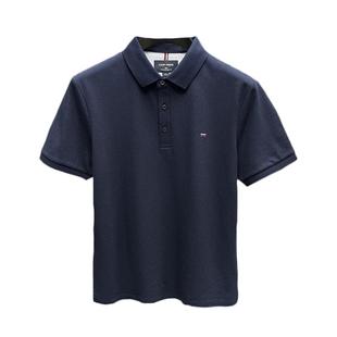 大品牌刺绣纯棉polo衫男休闲夏装t恤男短袖翻领潮牌衣服开叉