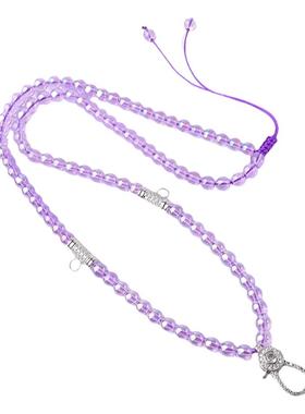 泰国佛牌链子炫彩水晶珠链