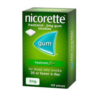 力克雷Nicorette 尼古丁戒烟口香糖戒烟药戒烟神器2mg*105粒无糖