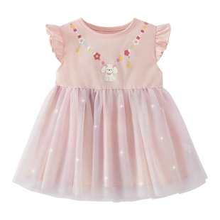 女童连衣裙儿童夏季洋气公主裙派对小童纱裙2026新款宝宝夏装裙子