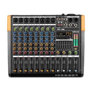 得普声KA8 8路调音台舞台演出视频会议唱歌256种数字混响蓝牙专业