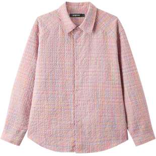 gxgjeans男装  肌理感彩色休闲撞色时尚长袖衬衫宽松外套26春新品