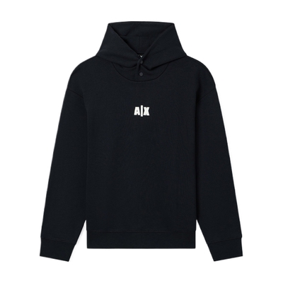 AX/阿玛尼男士宽松连帽刺绣卫衣