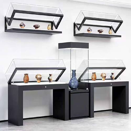 烤漆液压柜文物字画玉器玻璃展柜博物馆展览陈列柜台玻璃样品展柜
