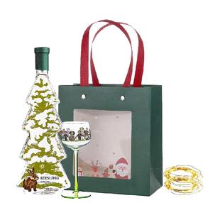 德国进口雷兹酒庄圣诞树雷司令晚收白葡萄酒雪兔标圣诞礼物礼袋装