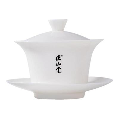 正山堂白瓷盖碗瓷都德化茶具