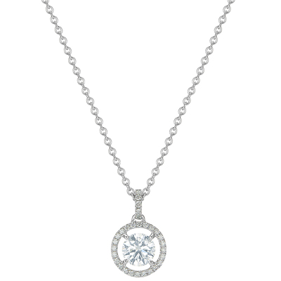 戴比尔斯白金明亮式切割项链