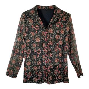 品牌折扣减龄高端中老年女装春秋开扣衬衫台湾纱长袖气质妈妈小衫