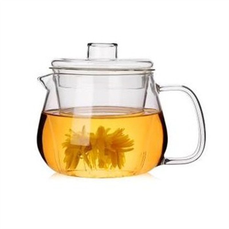 加厚玻璃茶具套装整套大小企鹅壶泡红花草茶壶过滤三件壶功夫茶杯