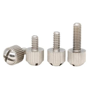 镀镍圆头十字槽手拧螺丝6#32机箱侧板锁紧螺丝滚花直纹圆形螺钉