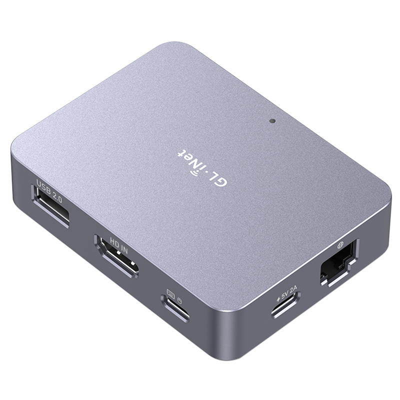 glinet RM1 IPKVM无网远程控制办公远程桌面盒子神器键鼠共享overip工业医疗机房运维bios监测SSH服