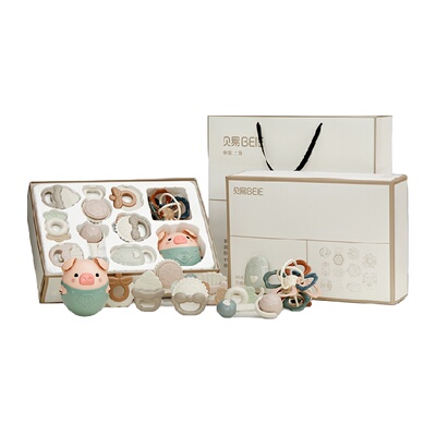 贝易初益智早教牙胶摇铃幼儿玩具