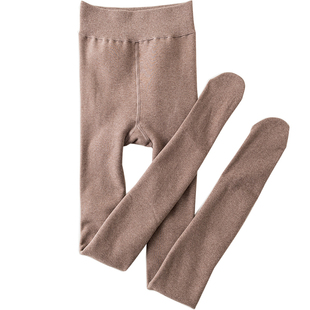 逸米家连袜打底裤女加绒加厚连裤袜冬保暖袜裤浅灰色美腿袜子显瘦