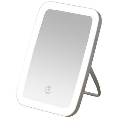 【夏天专属】led化妆镜充电款带灯补光宿舍桌面台式梳妆镜折叠