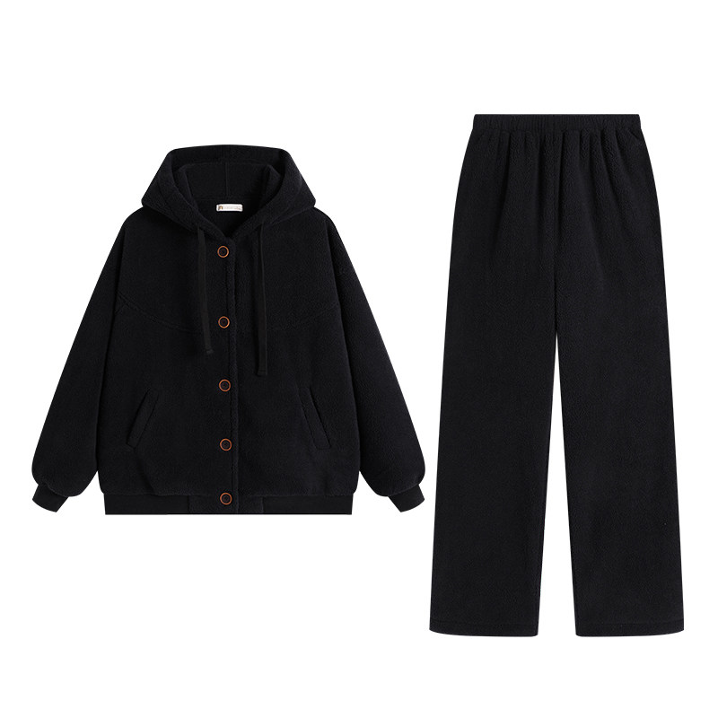 冬季珊瑚绒情侣休闲款家居服套装