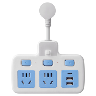 正牛正品插座转换器无线插头夜灯USB开关多功能一转三多位排插板