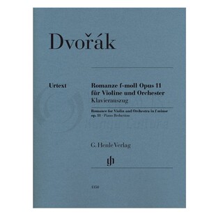 德沃夏克 浪漫曲F小调 op11 小提琴和钢琴 德国亨乐Henle原版乐谱书 Antonin Dvorak Romance f minor Violin HN1350