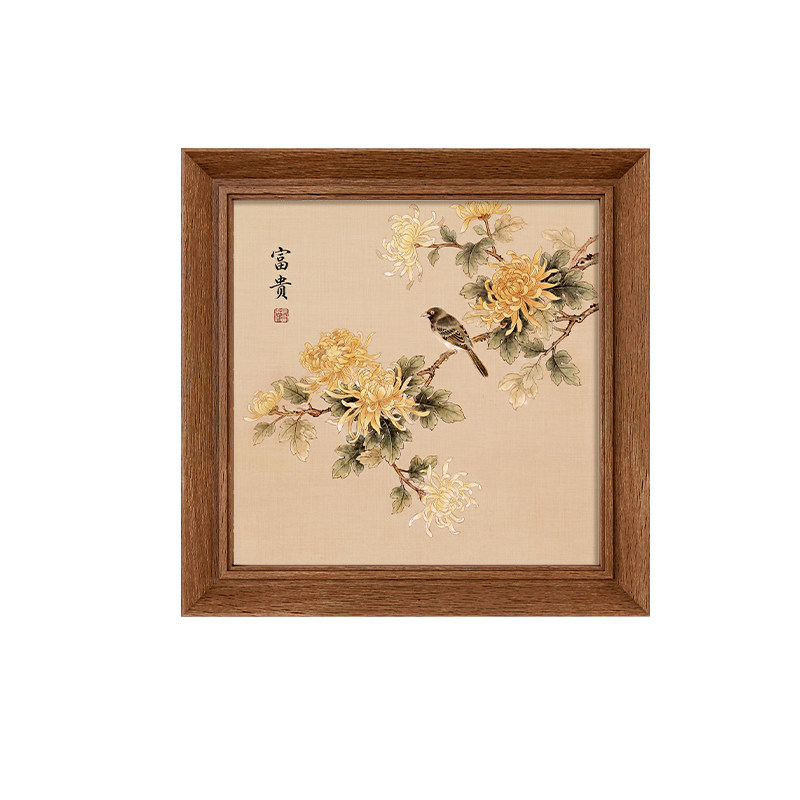 【宋式美学】花开富贵桌面摆画