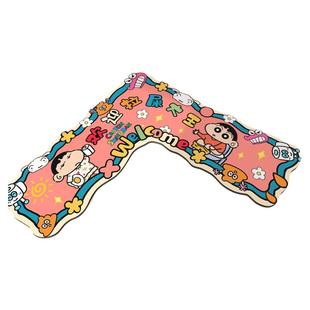 蜡笔小新浴室地垫L型转角厕所门口地毯卫生间硅藻泥吸水速干脚垫