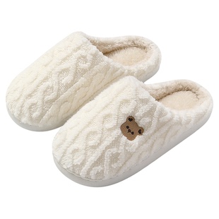 安尚芬棉拖鞋女士秋冬季室内家居2024新款防滑家用加绒毛毛拖鞋男