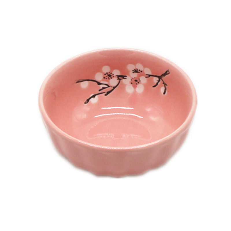 白梅3.8英寸陶瓷南瓜碗 油盐酱醋味碟 火锅蒜泥蘸料料碟 咸菜小盘