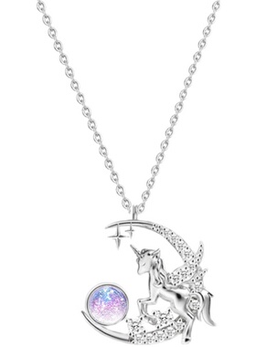 原创星光独角兽项链女送礼物生日