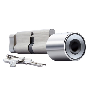 防火门专用蓝牙指纹锁带钥匙木门室内门锁智能锁芯原位无损安全新