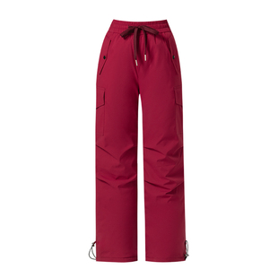 雅鹿哈尔滨雪乡旅游羽绒裤女外穿冬季防水防寒裤滑雪零下40度棉裤