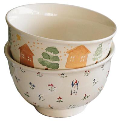 泽滕家好看的大容量饭碗6寸可爱情侣款汤面早餐沙拉水果高颜值碗