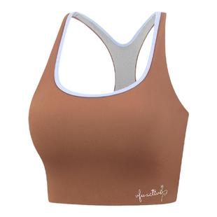 VfU小烟花美背细带运动背心带胸垫透气文胸瑜伽外穿运动内衣