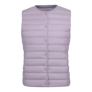 轻薄羽绒服女内胆马甲2024秋冬新款圆领内穿无领轻便保暖背心薄款