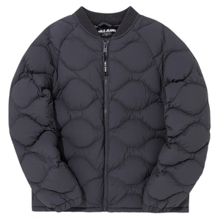 ABLE JEANS冬季新款男士羽绒服轻薄棒球领衍缝夹克外套872063