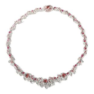 ICE BLING 寄生红眼睛尖刺荆棘满钻项链嘻哈个性小众潮流时尚夸张