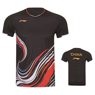 李宁国青队速干透气羽毛球短袖