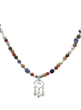 中式复古祥云平安锁民族风项链