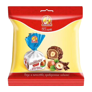 俄罗斯进口斯拉夫奶罐巧克力花生榛仁糖果甜食果仁喜糖零食品散装