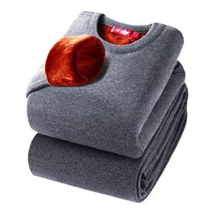 保暖内衣男士加绒加厚防寒中老年人超厚大码秋衣秋裤女式套装冬季