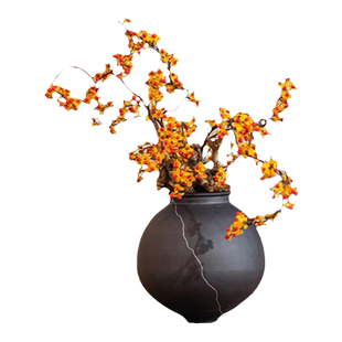 南蛇藤仿真花假花摆设侘寂风干花发财果插花客厅禅意高级仿生花