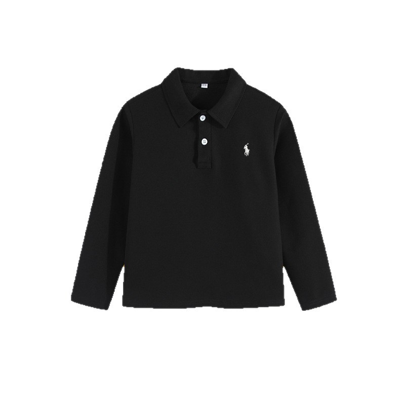 儿童春季长袖针织POLO衫校服款