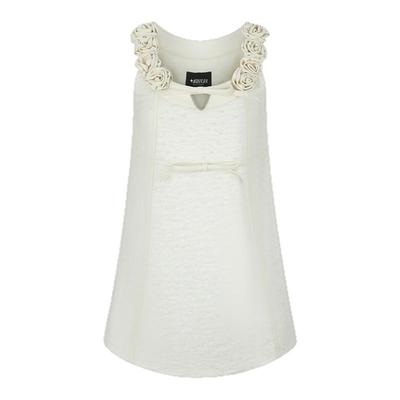 ARTE PURA2025秋冬新款白色立体花朵装饰珍珠吊带裙女外搭