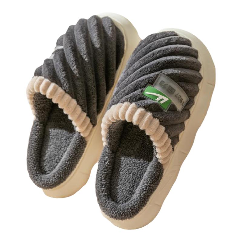 回力棉拖鞋男士冬季室内厚底居家居防滑家用毛拖鞋男款外穿秋冬天