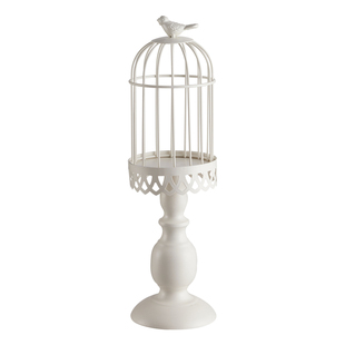 欧式复古烛台鸟笼装饰摆件创意做旧浪漫烛台园艺多肉铁艺花架