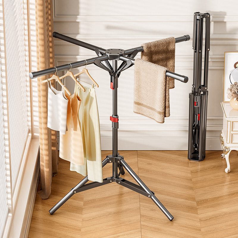 晾衣架室内家用阳台不占地方折叠落地式晾衣架衣服被子晾衣架神器