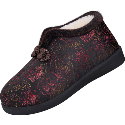 老北京布鞋加绒加厚保暖老人棉鞋